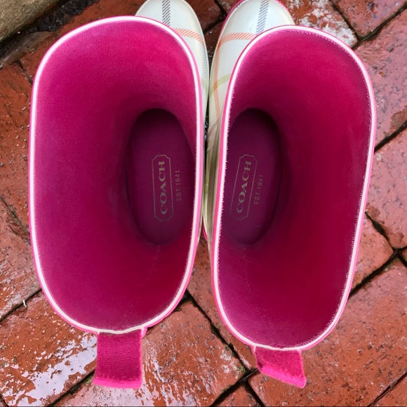 Coach Raspberry Rain Boots - Picture 4 of 7